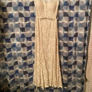 White and tan dress